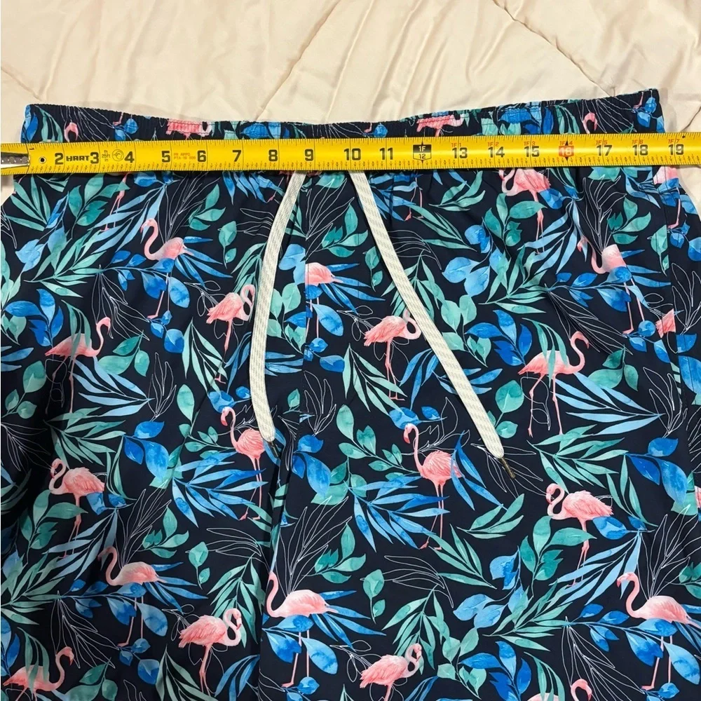 Men’s XL Sonoma Tropical Flamingo Swim Shorts with ties